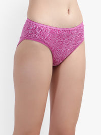 Pink Polyamide Women Printed Panties
