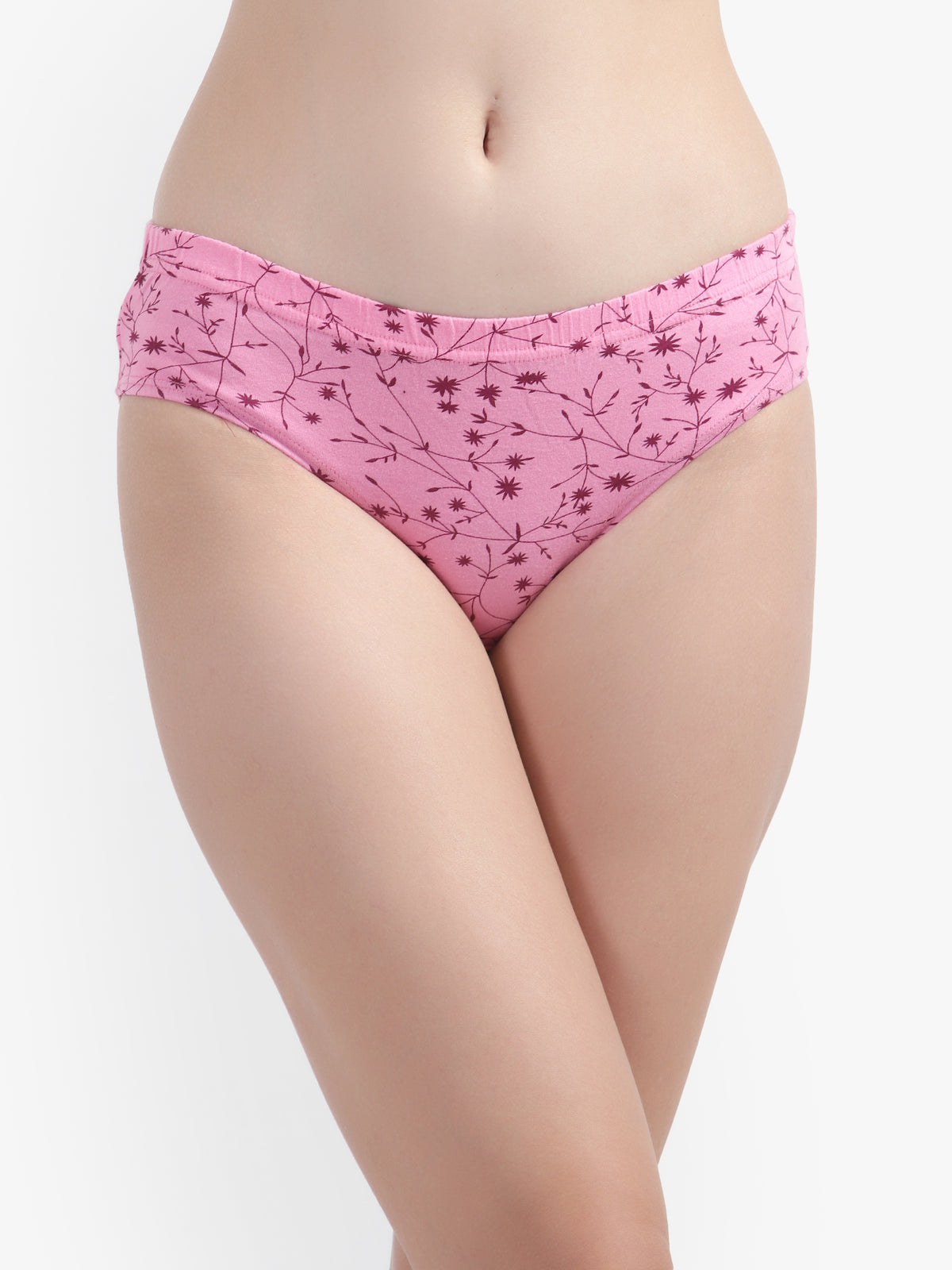 Printed Hipster Women Panty Pink No Ride Up Comfort