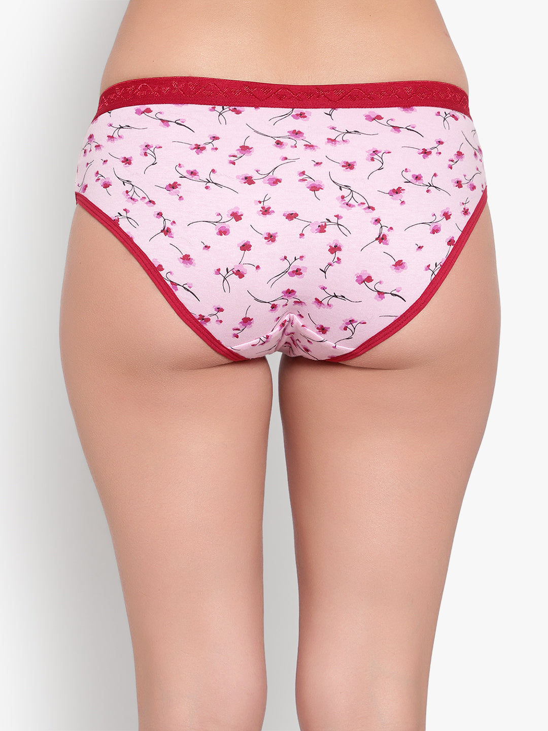 Pink Printed Women Panty