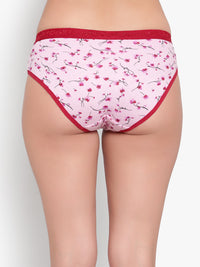 Pink Printed Women Panty