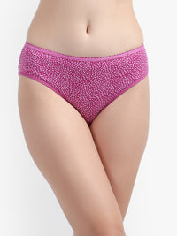 Pink Polyamide Women Printed Panties
