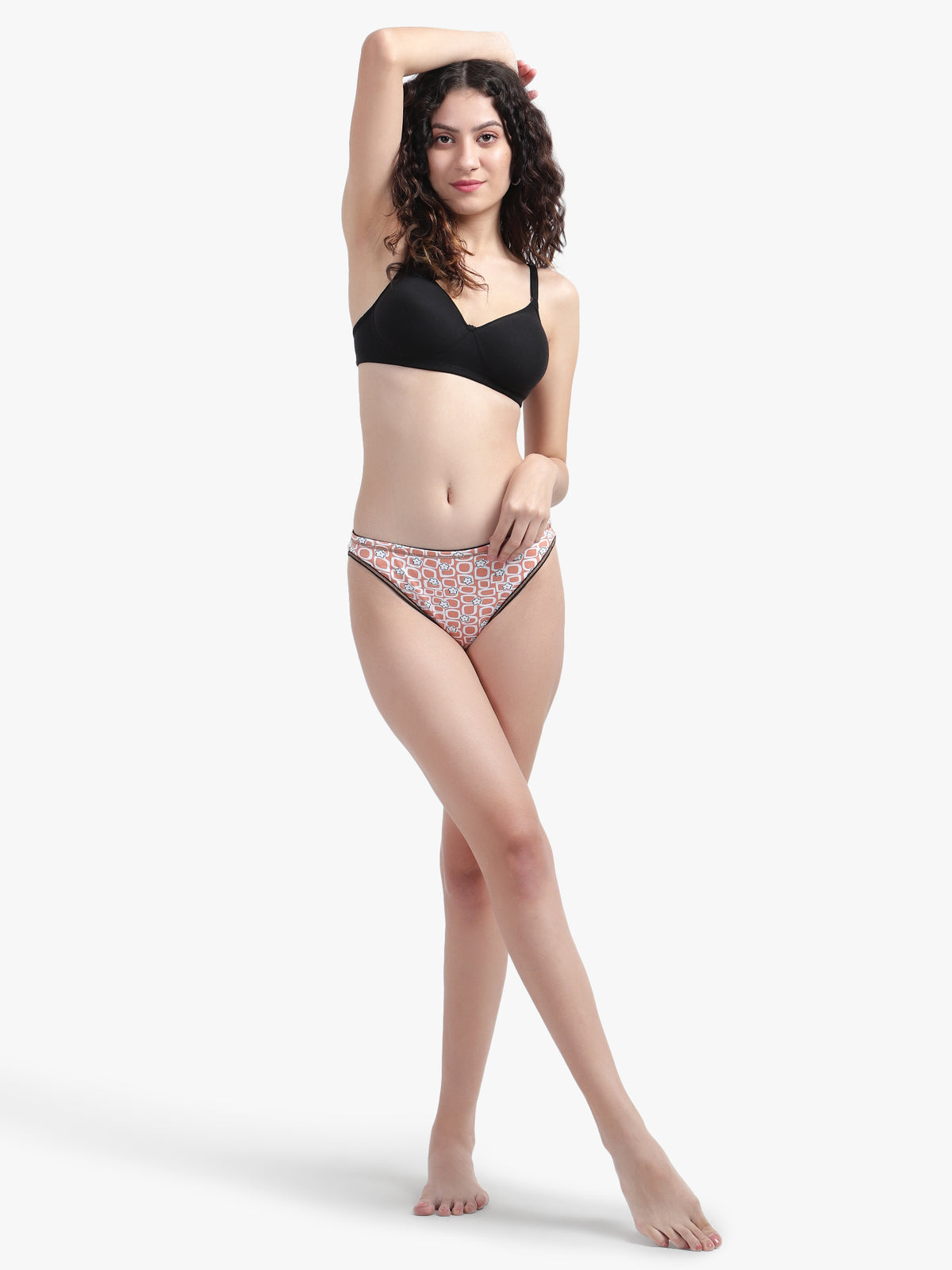 Printed Tanga Panty for women orange
