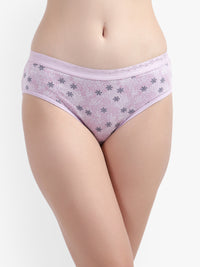 Light Pink Printed Women Panty