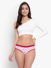 Pink Printed Women Panty