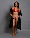 Bruchi Club Women’s Red Tie-Up Bikini Set – Super Soft Comfort Swimwear