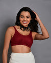 Women Non-Padded Non-Wired Everyday Wear Encircled shaping Full Coverage  Bra - Maroon
