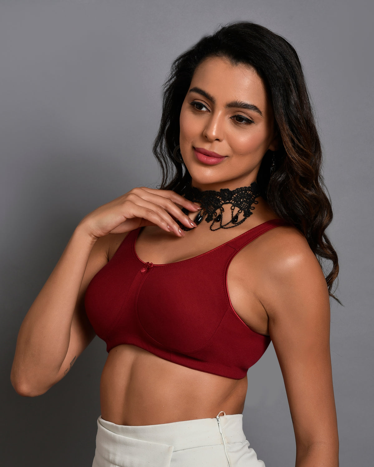 Bruchi Club Women Non-Padded Encircled shaping Full Coverage Bra Maroon Everyday