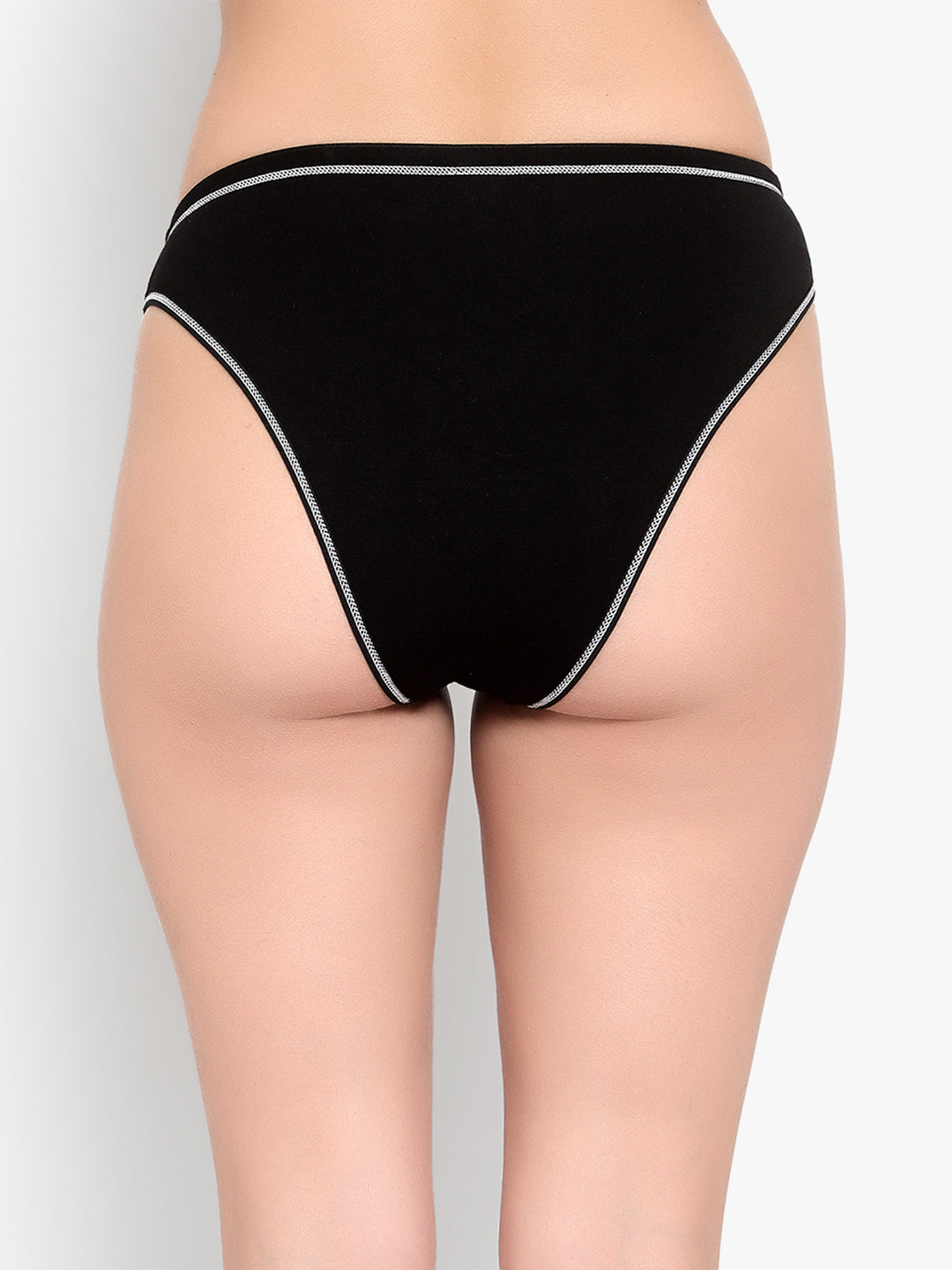 Bruchi Club Black Solid Cotton Women Panty – No Ride Up Comfort