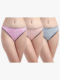 Pack of 3 Printed Cotton Women Panty