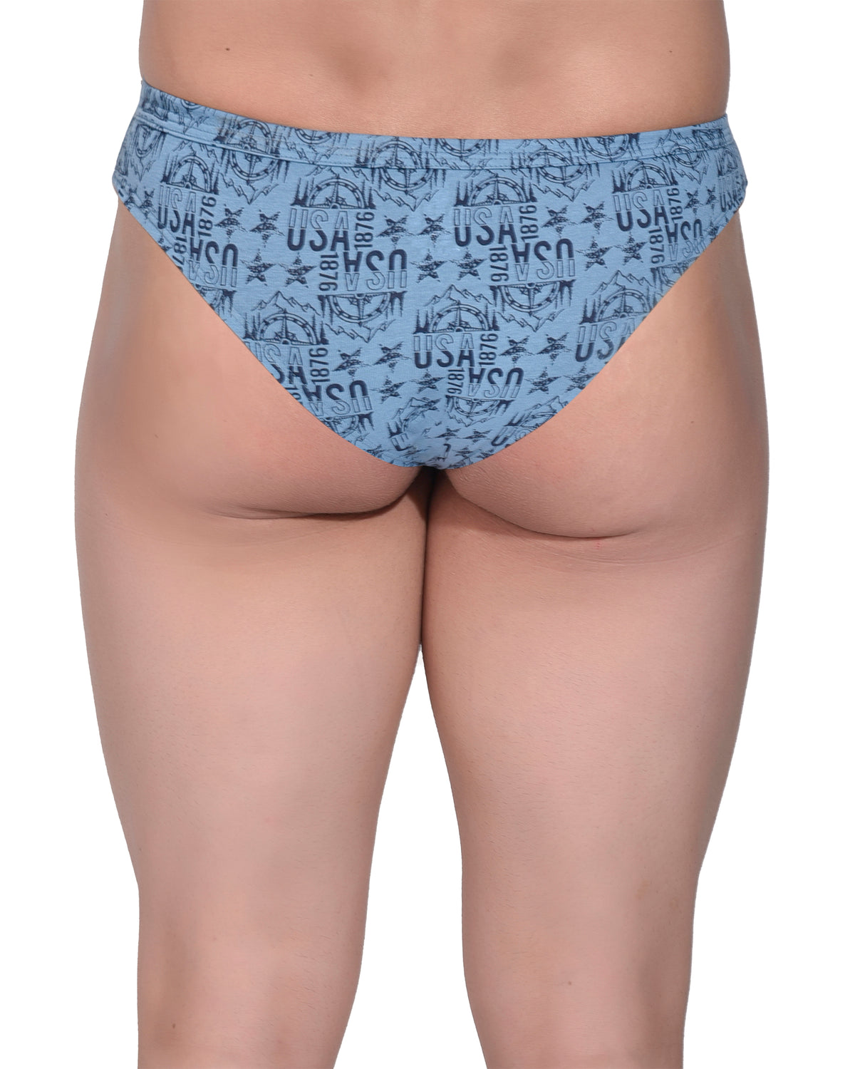 Men’s Blue Cheekini Brief | Cotton Lycra No Ride-Up Briefs