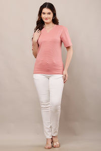 Buy Being Deshi Women V neck Lounge T-shirts online | Bruchi Club