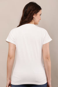 Buy Being Deshi Women Lounge T-shirt White online | Bruchi Club