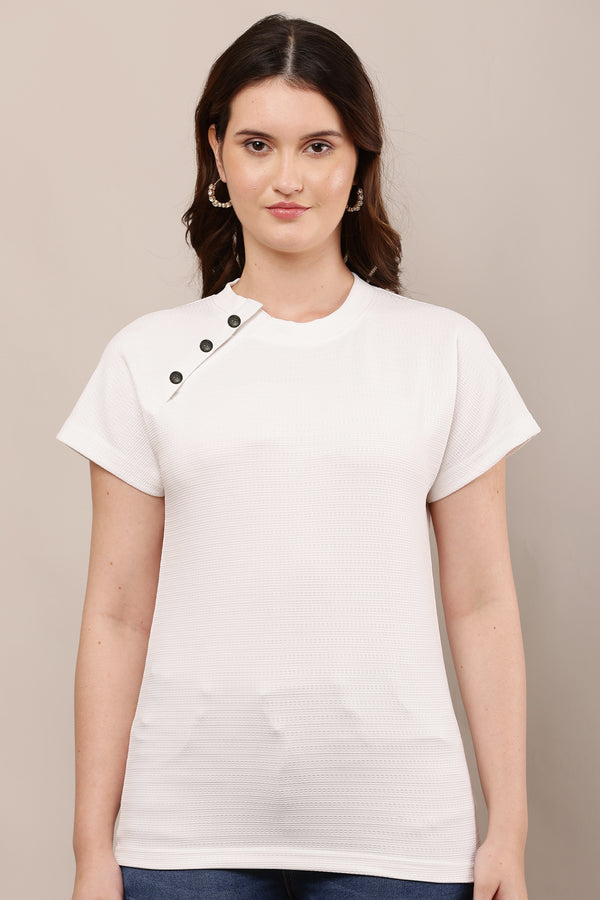 Buy Being Deshi Women Lounge T-shirt White online | Bruchi Club