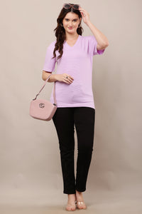 Buy Being Deshi Women V neck Lounge T-shirts in India | Bruchi Club