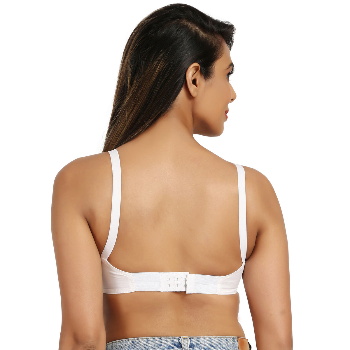 White cotton Bra for women