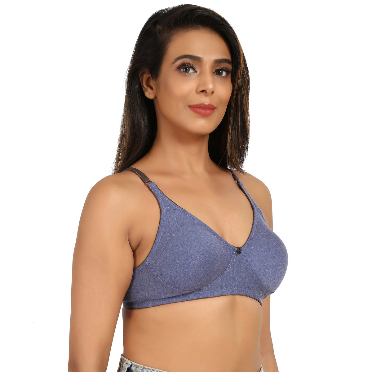 Blue  Tshirt Bra For Women