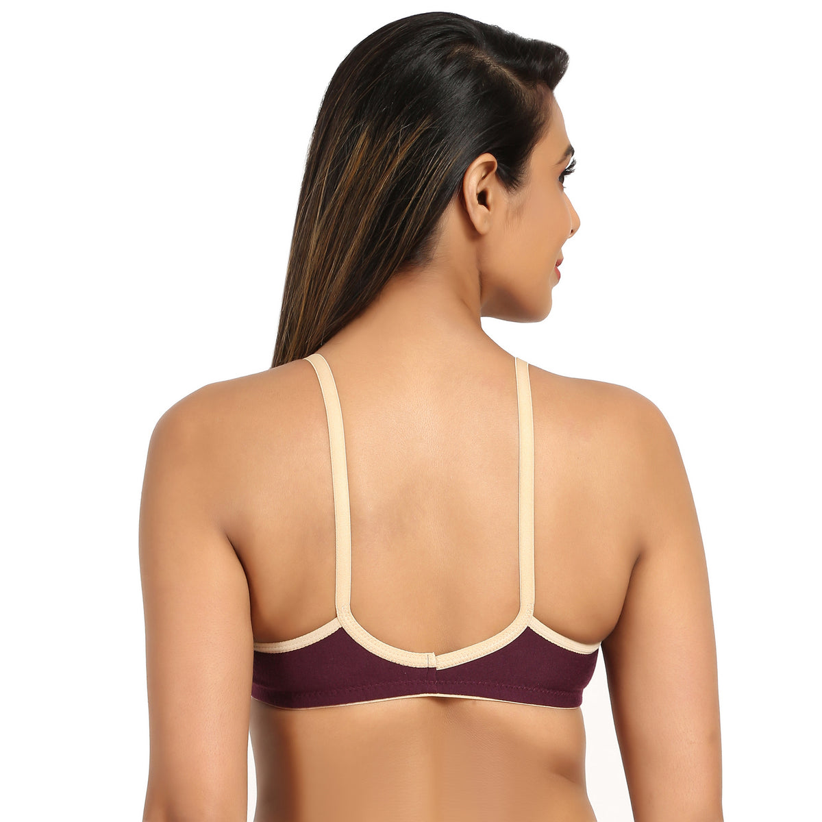 Plum Front Open Bra for women