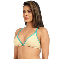 Nude Front Open Non Padded Bra For Women