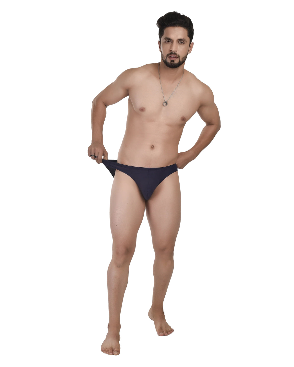 Navy Blue Bikini Briefs Men ₹349 | Micro Modal Low Rise No Ride-Up M-XL