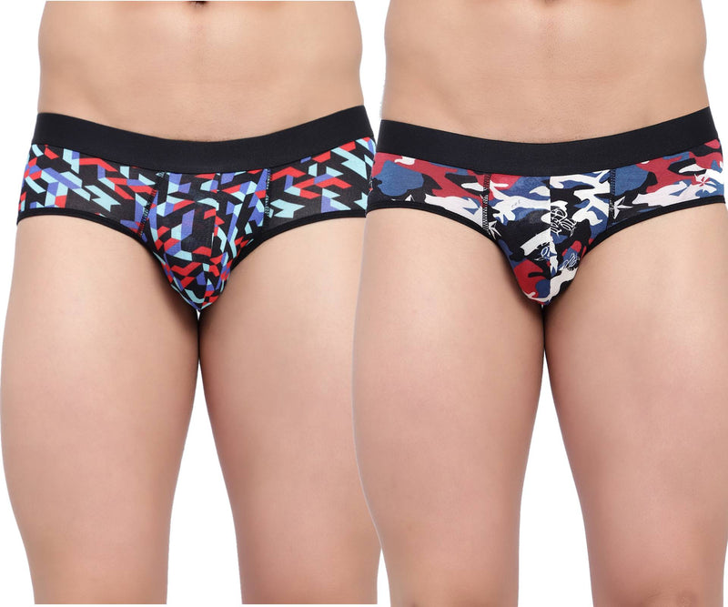 Bruchi Club Antimicrobial Bamboo modal Printed Gen Z Briefs for Men Pack of 2