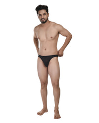 Bruchi Club Black Micro Modal Thong for Men