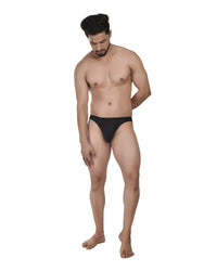 Bruchi Club Black Micro Modal Thong for Men