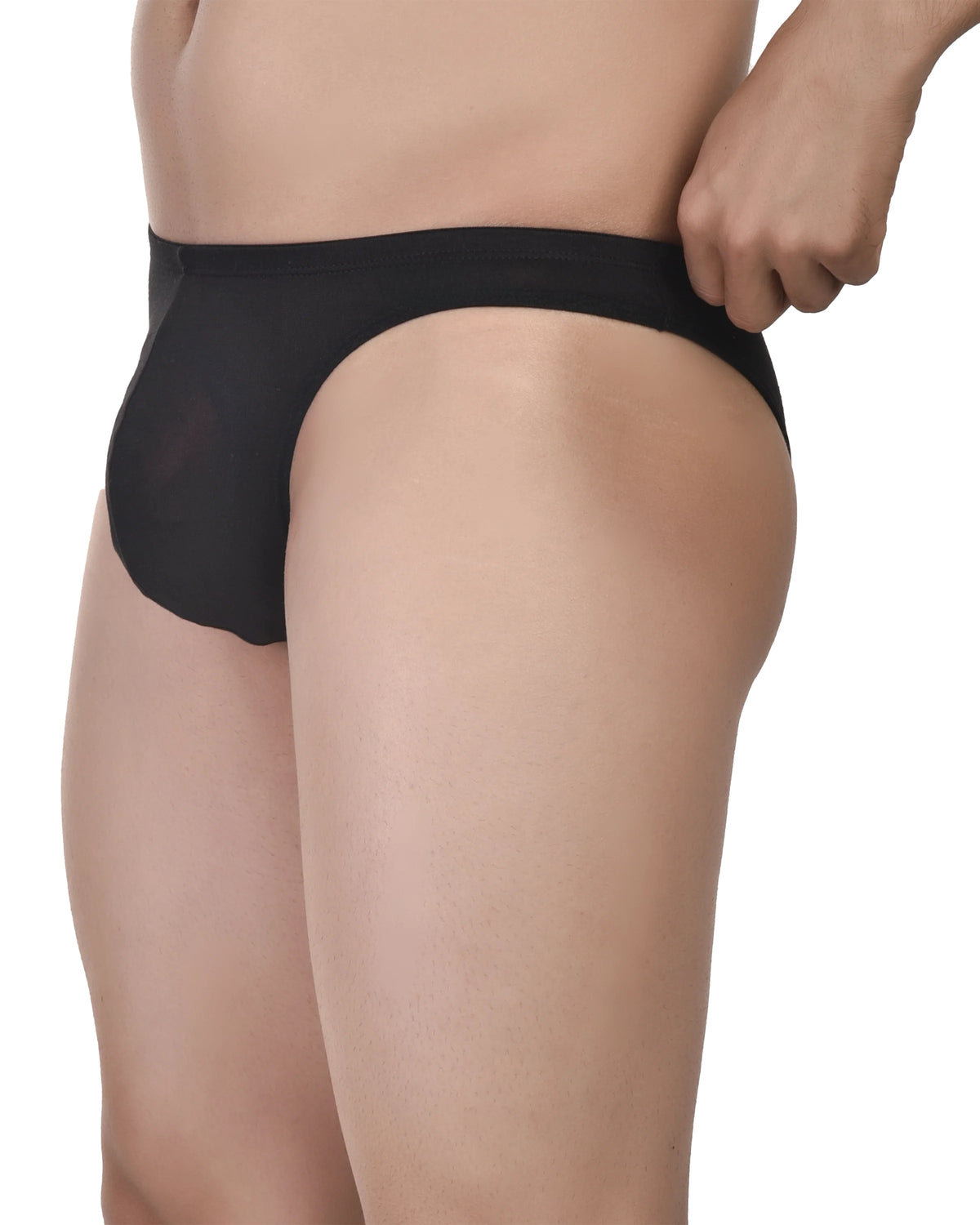 Bruchi Club Black Micro Modal Thong for Men