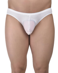 Bruchi Club White micro modal cheekini brief front view