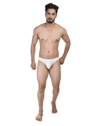 Men’s White Cheekini Brief – Minimal Design, Soft Support & Everyday Comfort