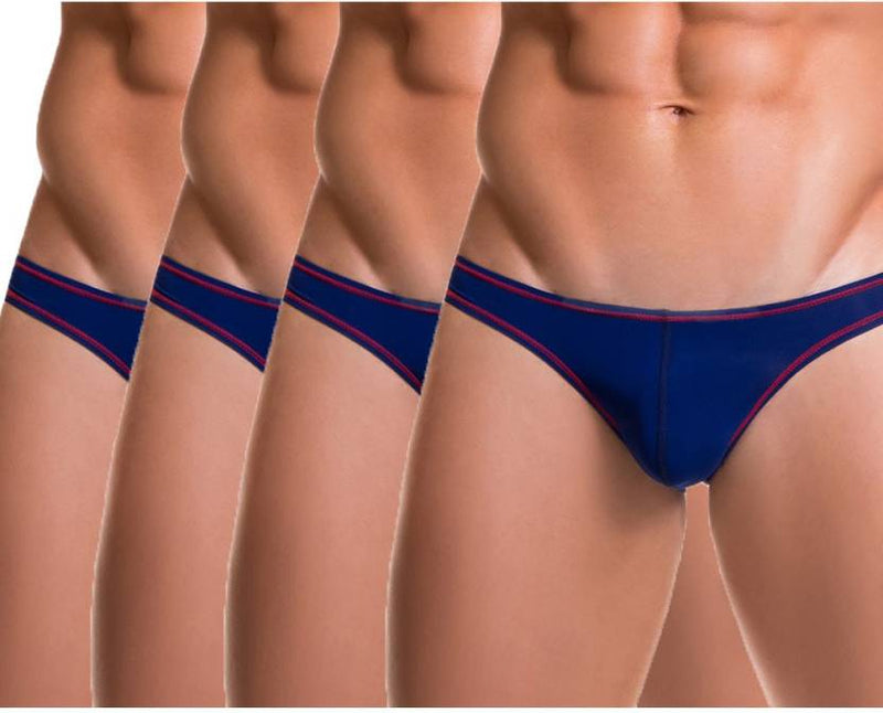 Bruchi Club Pack of 4 Navy Blue Mens Bikini Briefs