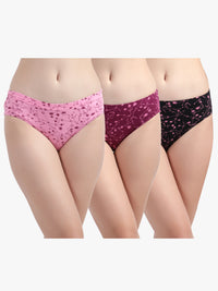 Pack Of 3 Assorted Printed Cotton Women Panties