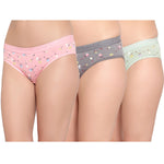 Teen Age/ Kids Girl Printed Cotton Comfortable Mid-Waist Hipster Panty with Stretchable Soft Elastic