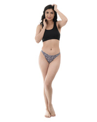 Buy Women Printed Thongs Brief Panty – 100% Cotton Comfort