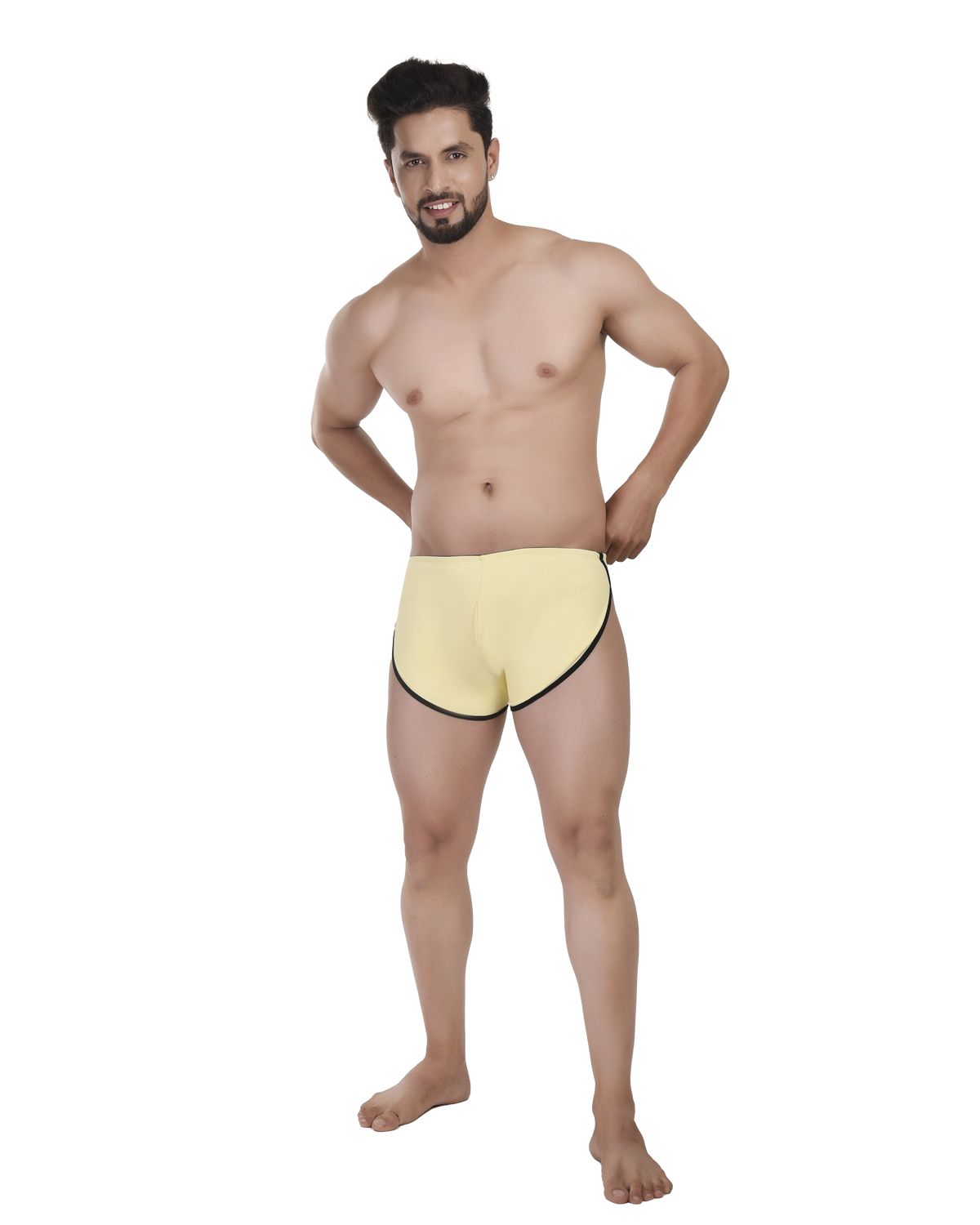 Bruchi Club men’s trunks showing smooth fabric and full coverage