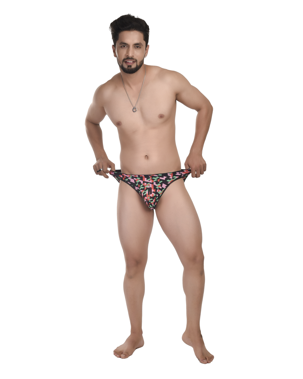 Comfortable Printed Men Bikini Briefs -  No Ride Up