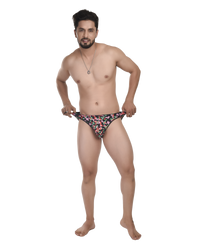 Comfortable Printed Men Bikini Briefs -  No Ride Up