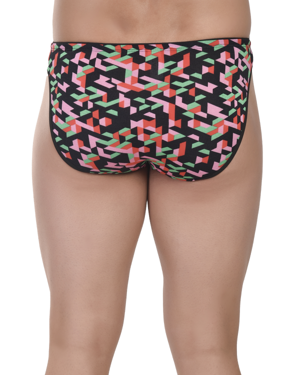 Comfortable Printed Men Bikini Briefs -  No Ride Up