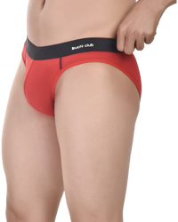 Red Comfortable Mens Briefs - No Ride up