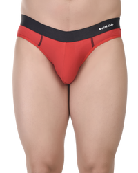 Bruchi Club Red Comfortable Mens Briefs - No Ride up