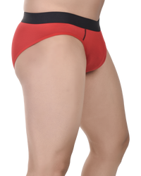 Red Comfortable Mens Briefs - No Ride up