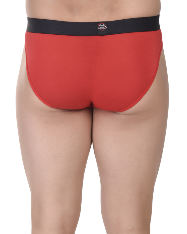 Red Comfortable Mens Briefs - No Ride up