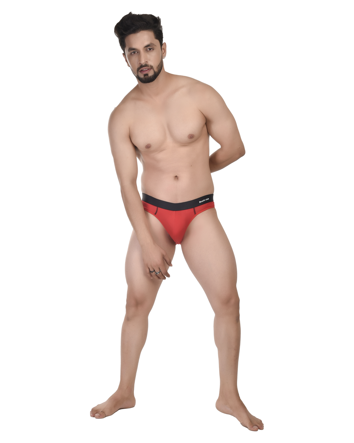 Red Comfortable Mens Briefs - No Ride up