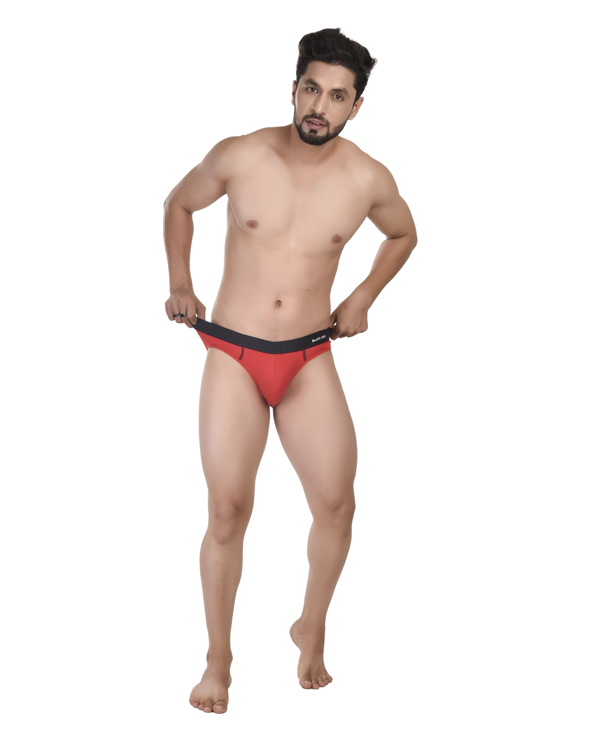 Red Comfortable Mens Briefs - No Ride up