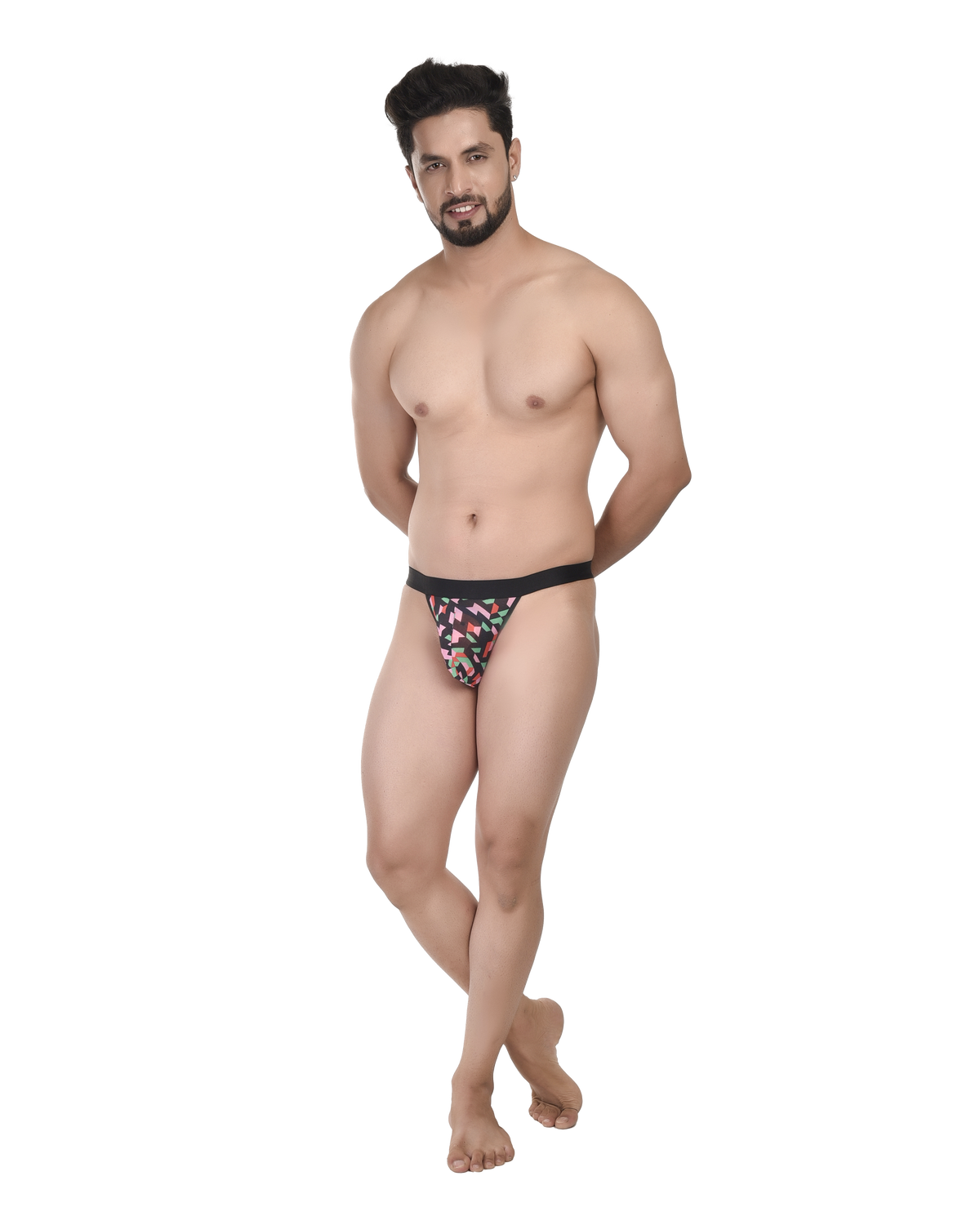 Printed Micro Modal Men Tanga Briefs No Ride Up