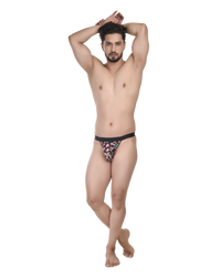 Printed Micro Modal Men Tanga Briefs No Ride Up