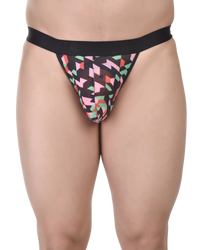 Printed Micro Modal Men Tanga Briefs No Ride Up