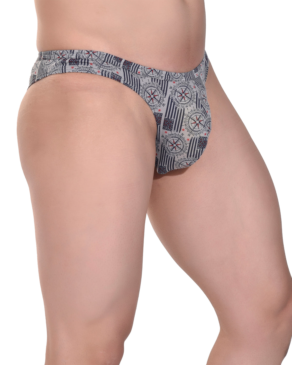 Men’s Gray Printed Cheekini Brief – Minimal Design, Soft Support & Everyday Comfort