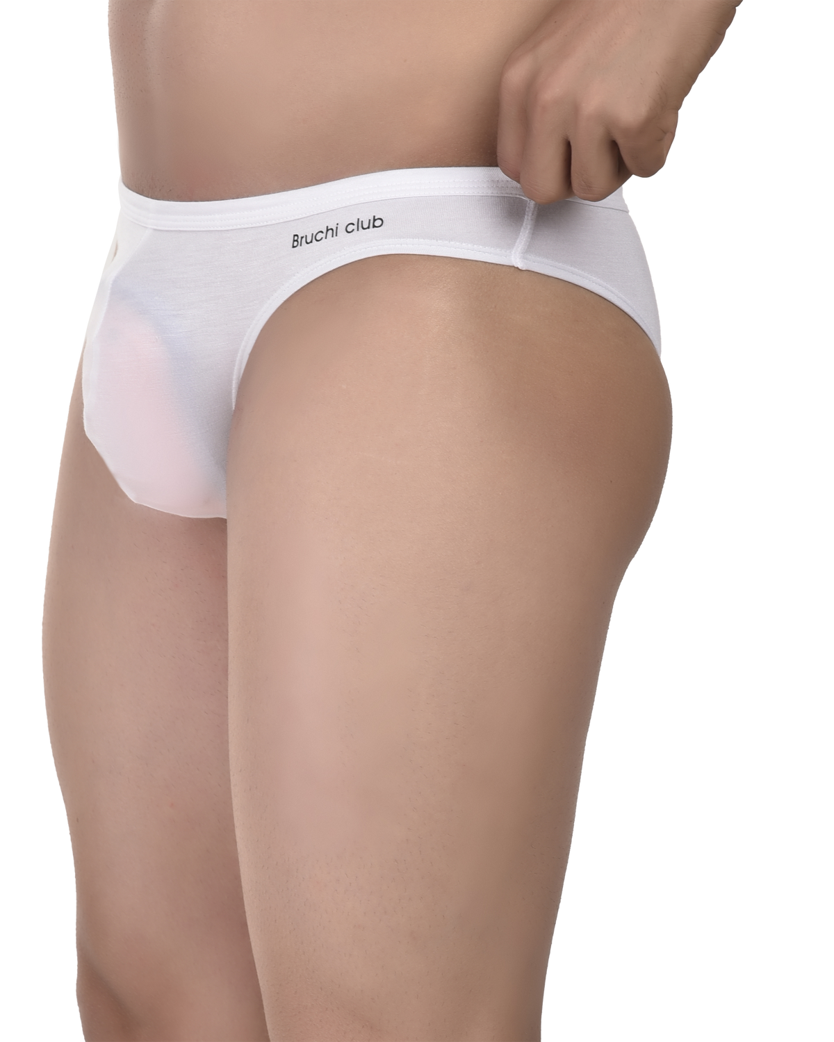 Bruchi Club men’s white bamboo thong