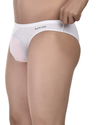 Bruchi Club men’s white bamboo thong