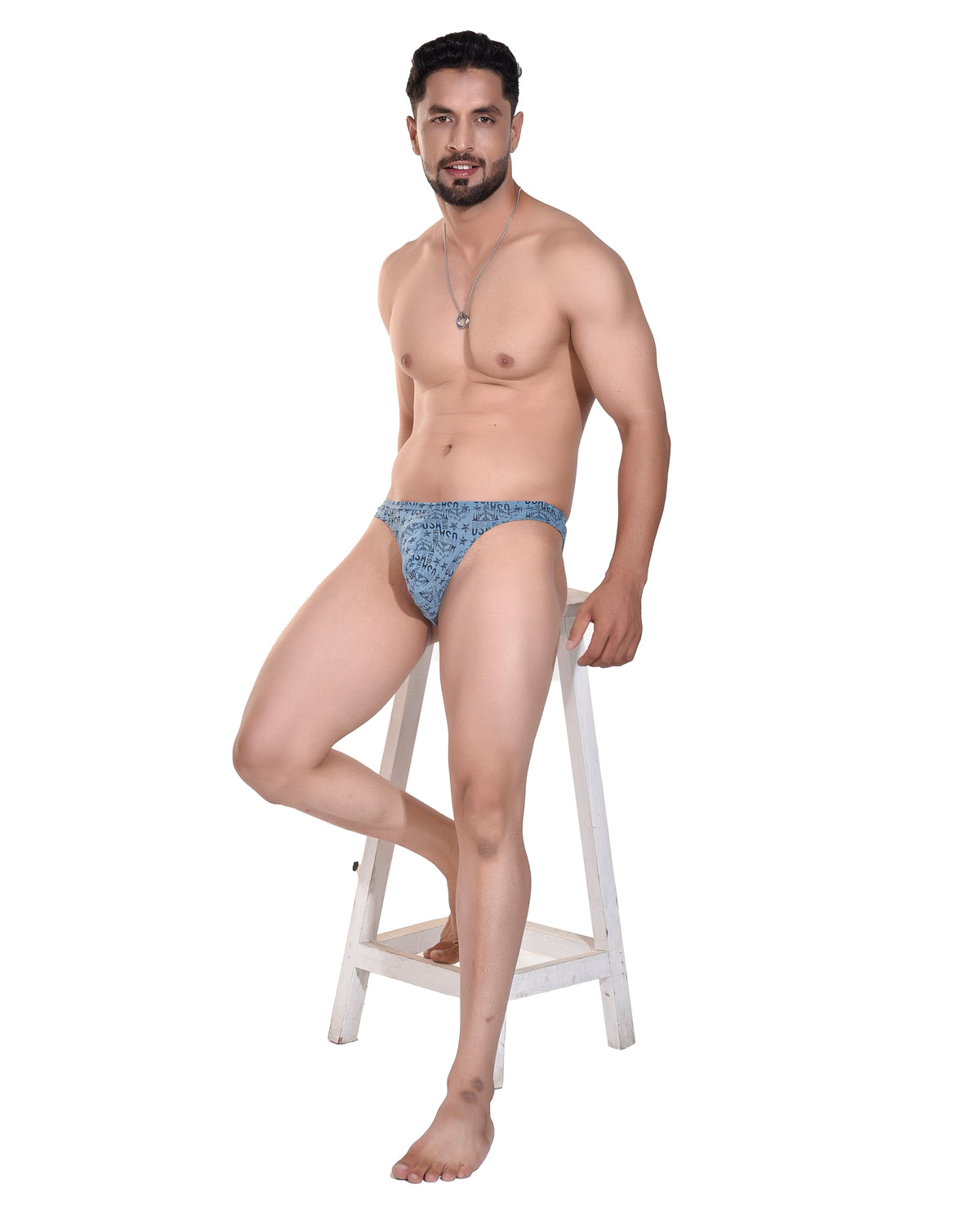 Men’s Blue Cheekini Brief | Cotton Lycra No Ride-Up Briefs